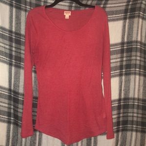 Red long sleeve shirt